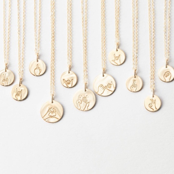 “High Five!” Hand Clap Dainty Cute Simple Necklace - Picture 11 of 16